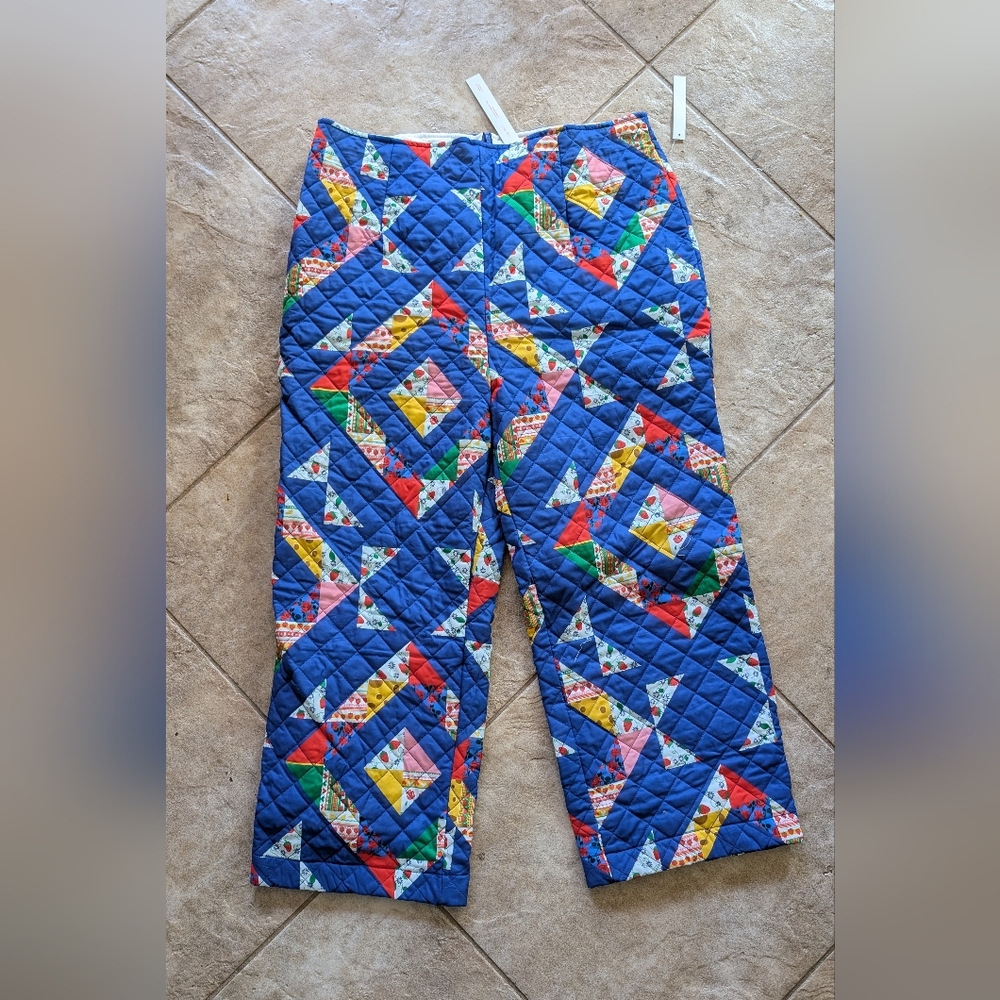 Lisa Says Gah Multicolor Quilted Pants 3X (Fits Like 1X)